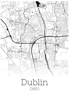 Dublin Ohio city map