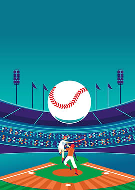 Sports Baseball Poster Art