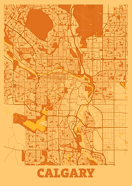 Calgary Sunset City Map