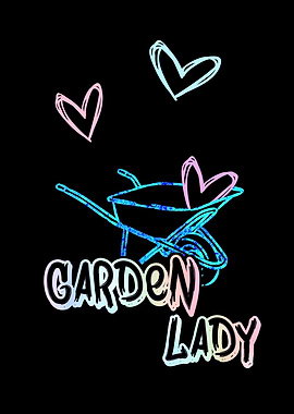 Garden Lady Neon Wall Art