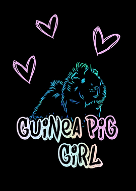 Guinea Pig Girl Wall Art