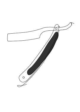 Straight razor one line