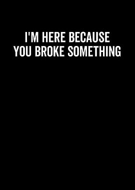 Im Here Because You Broke