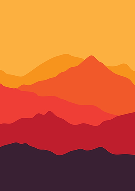 Bright Mountain Sunset