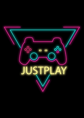 Just Play Games Gamer neon