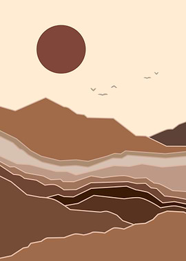 mountain abstract art