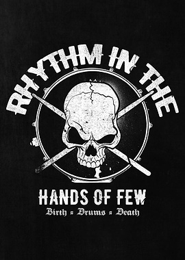 Rock Drummer Skull Drums