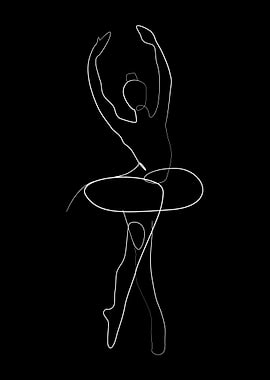 Ballerina One Line Drawing