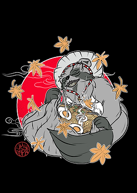 Tanuki and Japanese ramen