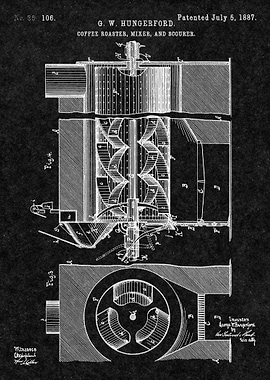 Coffee Roaster Patent 1887