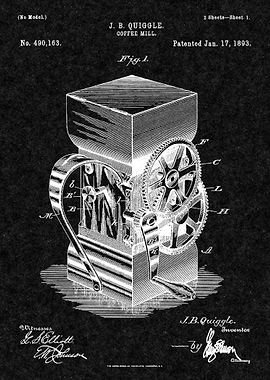 Coffee Mill Patent 1893