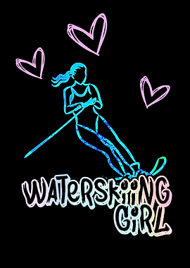 Waterskiing Girl Wall Art