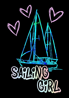 Sailing Girl Wall Art Gift