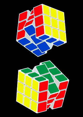 Geometric Cubes colorful