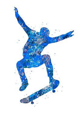 Skater blue art