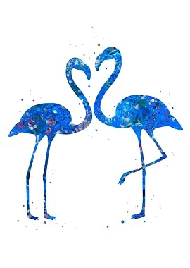 Flamingo blue art