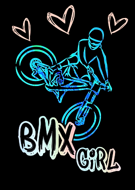 BMX Girl Wall Art Gift