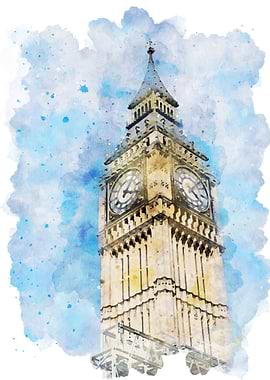 Big Ben Watercolor