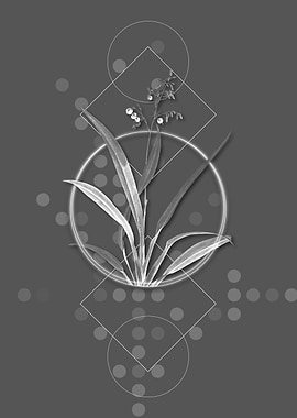 Vintage Gray Flax Lilies