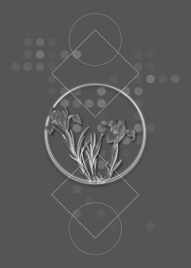 Vintage Sand Iris Flower