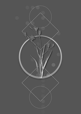 Vintage Geometric Flower