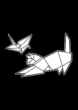 Origami Crane Cat