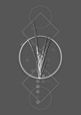 Vintage Yellow Iris Flower