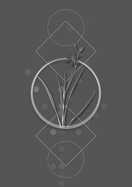 Vintage Geometric Flower