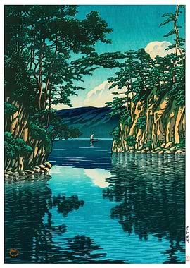 Lake Towaka Kawase Hasui