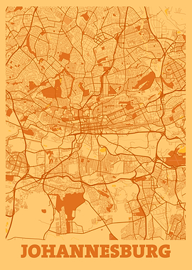 Johannesburg Sunset Map