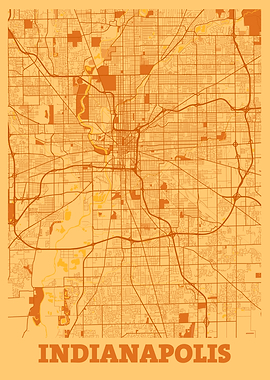 Indianapolis Sunset Map