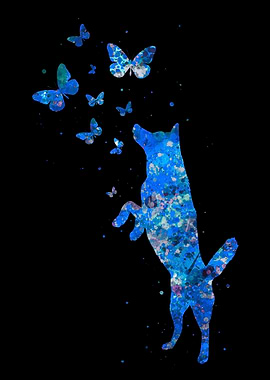 Siberian Husky butterfly