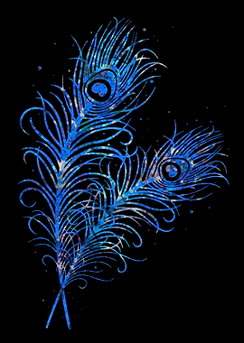 Peacock feather blue