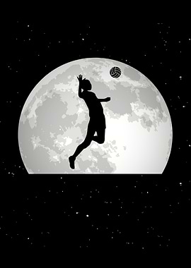 Volleyball Player Moon