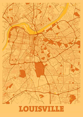 Louisville Sunset City Map