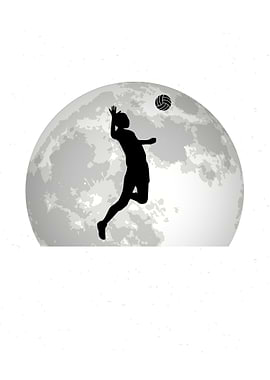 Volleyball Player Moon