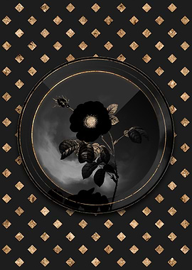 Shadowy Gold Rose Flowers