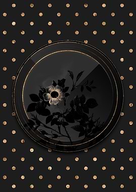 Art Deco Gold Shadowy Rose