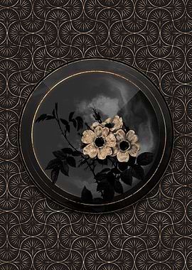 Black and Gold Shadow Rose