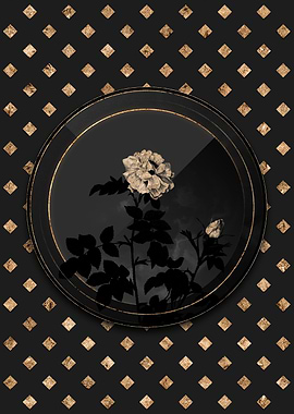 Art Deco Gold Shadowy Rose