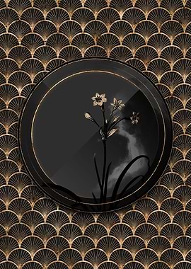 Shadowy Art Deco Flower