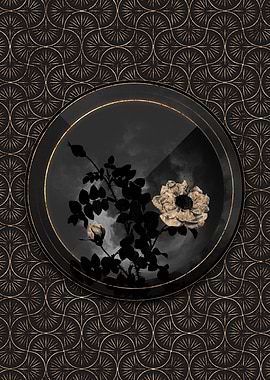 Black and Gold Burnet Rose