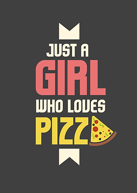 Cute Girl I Love Pizza