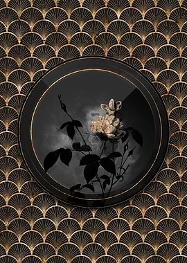 Black and Gold Bengal Rose