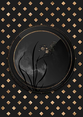 Black and Gold Flower