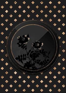 Shadowy Gold Rose Flowers