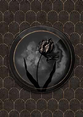 Shadowy Art Deco Tulip