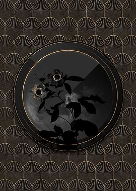 Shadow Black and Gold Rose