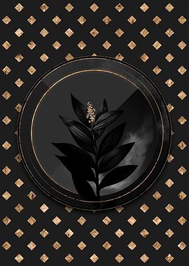 Black and Gold Florals