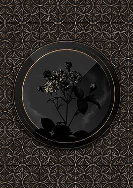 Shadowy Gold Rose Flowers